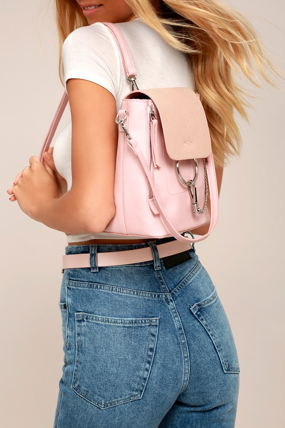 Sidewalk Stunner Pink Vegan Leather Backpack