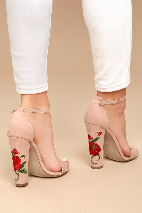 nude and red heels