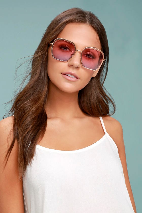 Clementine Gold and Pink Sunglasses