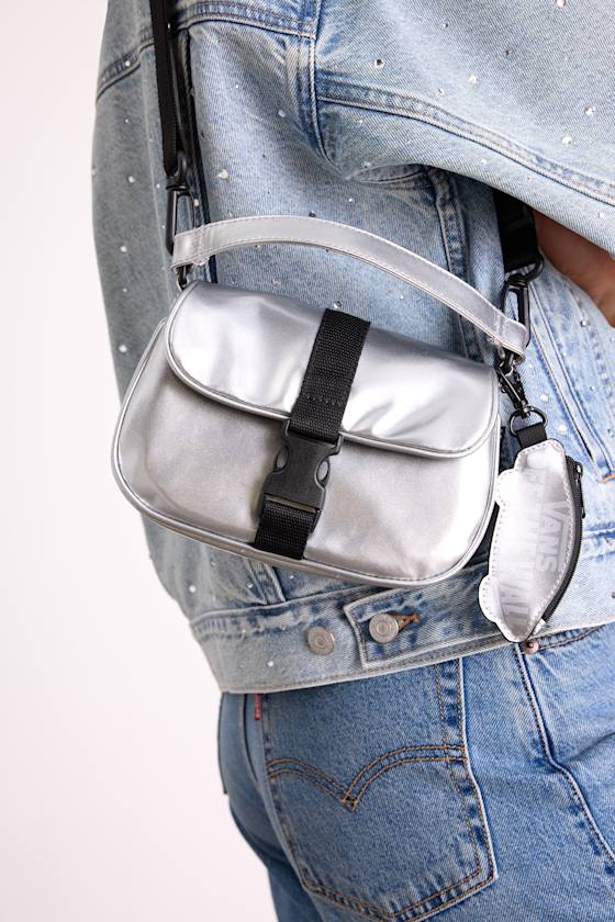 Vans Hooked On Bag - Silver Metallic Mini Bag - Crossbody Bag - Lulus