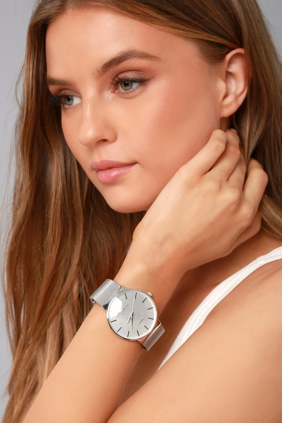 Trendy Silver Watch - Metallic Silver Watch - Mesh Watch - $26.00 - Lulus