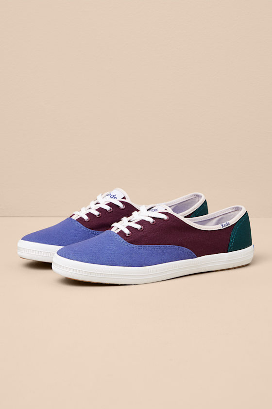 Keds Champion Navy and Burgundy Color Block Sneakers 1