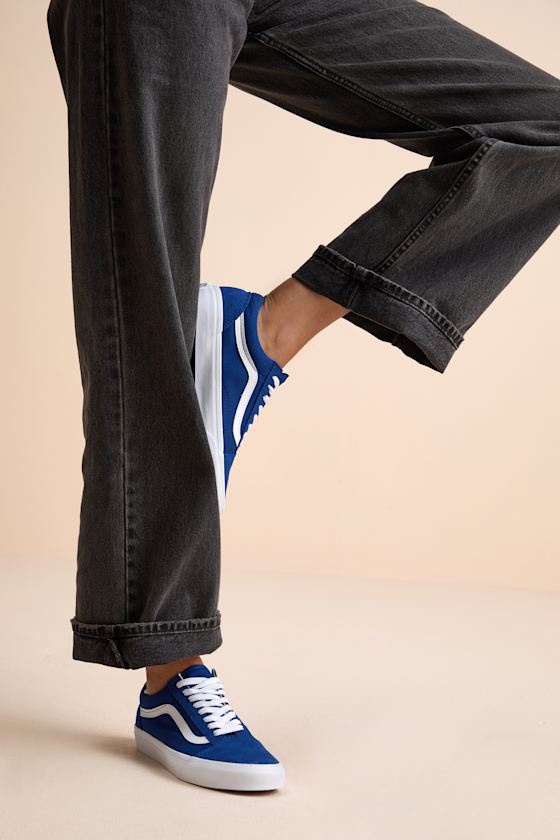 Vans Blue Old Skool True Lace-Up Sneakers Size 5.5