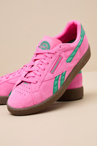 Club C Grounds UK Atomic Pink and Upgrade Suede Leather Sneakers 5
