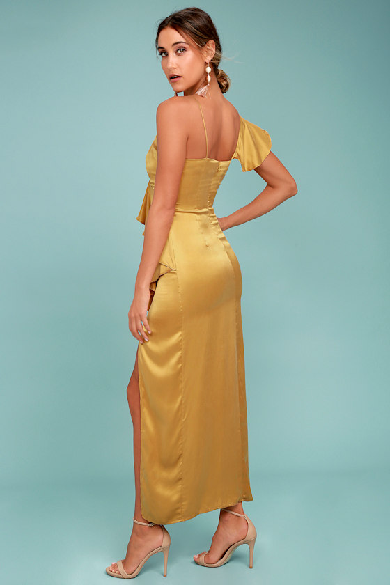 New Friends Colony Evita Gold Maxi Dress 2