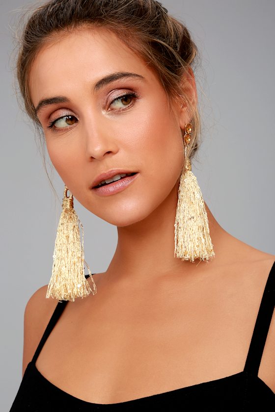 8 Other Reasons Luisa Tassel Earrings Gold Earrings Lulus