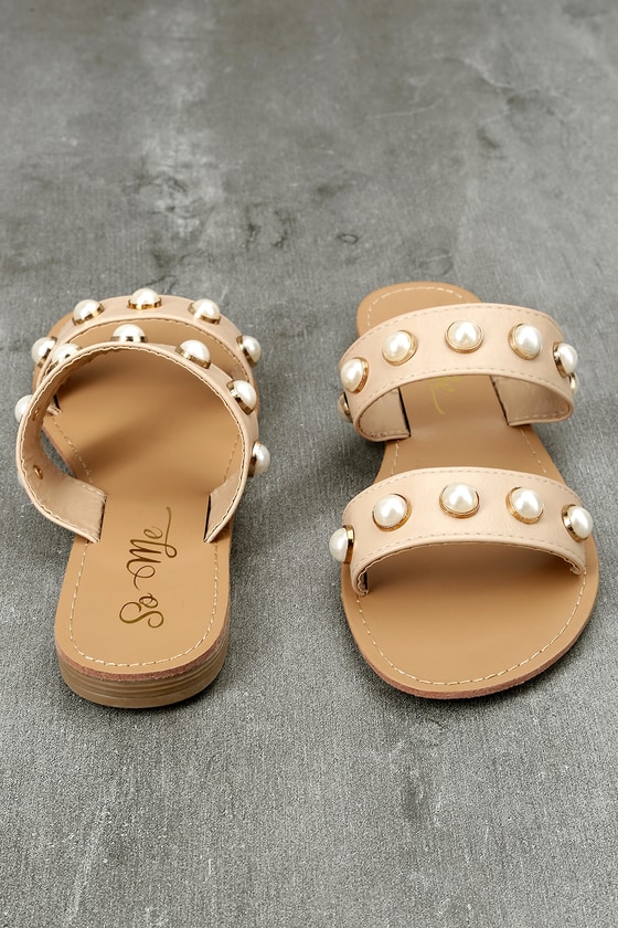 nude sparkle sandals