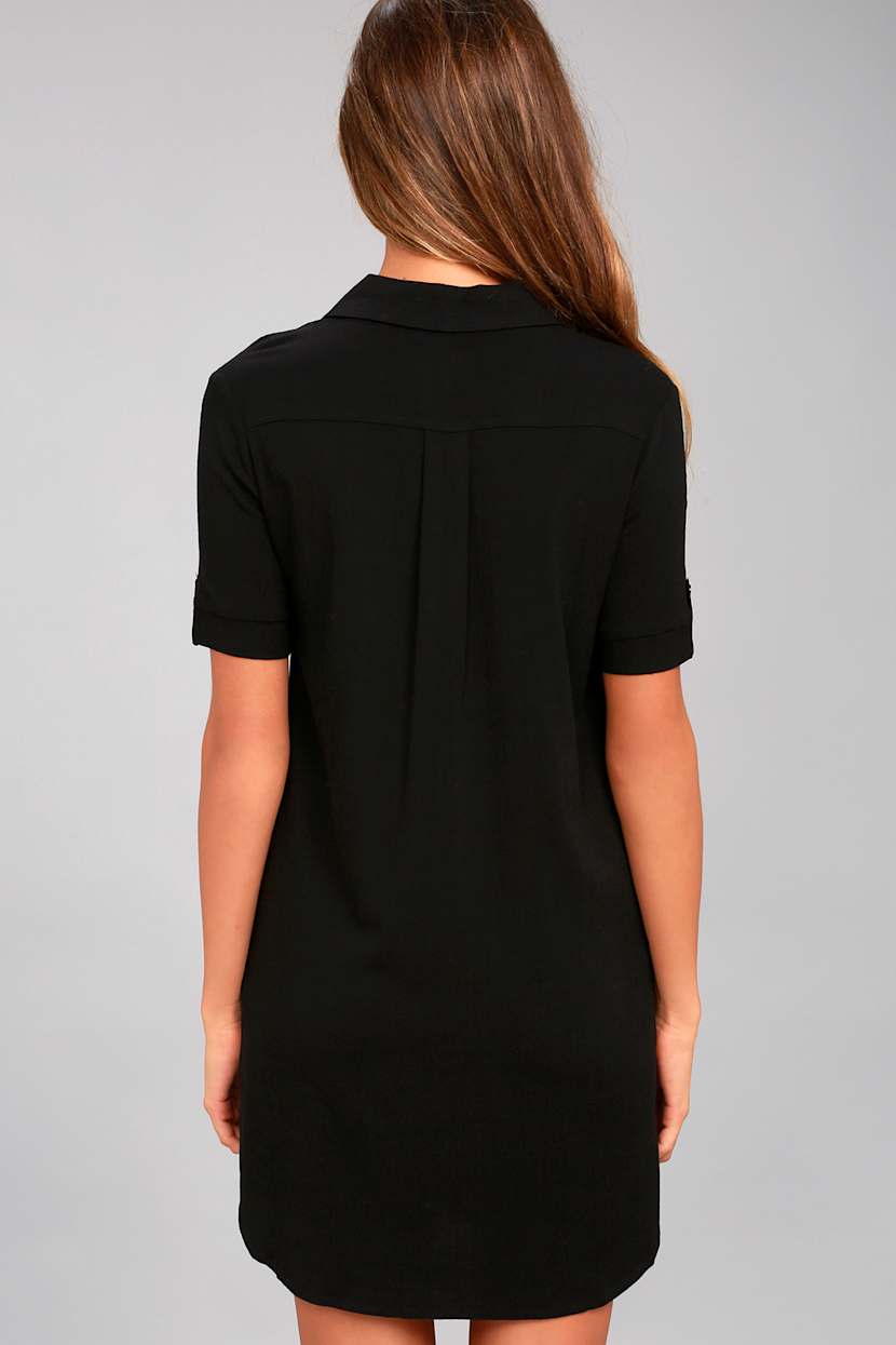 green emerald velvet dress Vestido Black Shirtdress with Removable Sleeves M