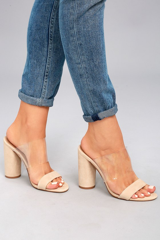 Steve Madden Cheers - Suede Heels - Lucite Heels - Lulus