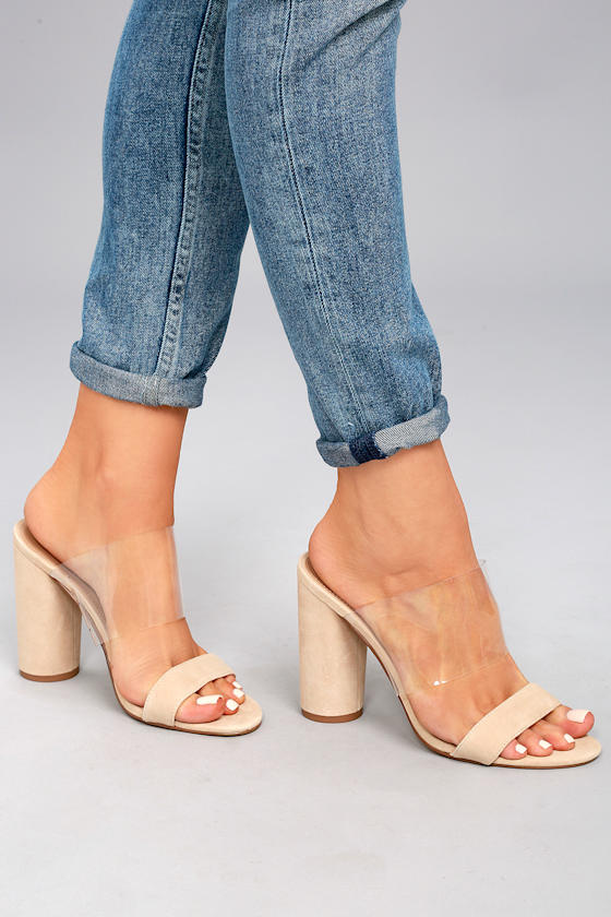 Steve Madden Cheers Tan Suede Leather High Heel Sandals 1
