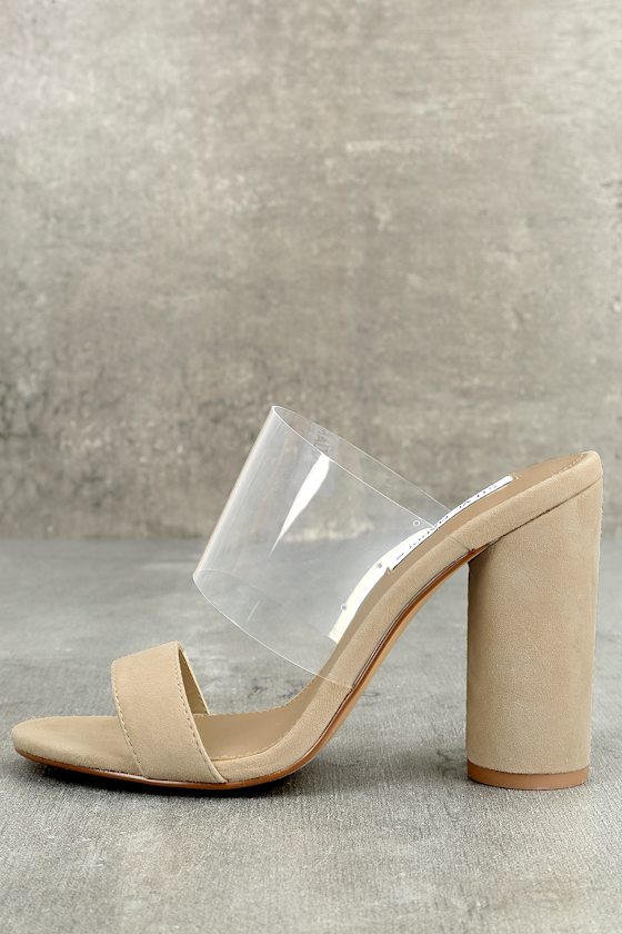 Steve Madden Cheers Tan Suede Leather High Heel Sandals 2