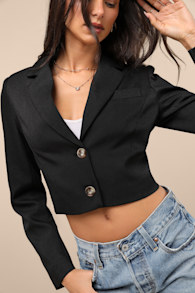 Ionela Black Cropped Blazer 2