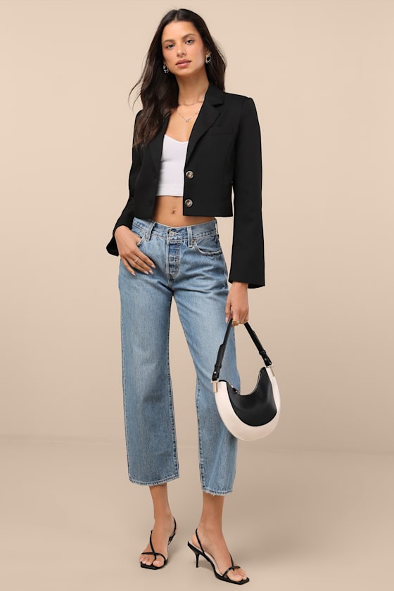 Ionela Black Cropped Blazer 4