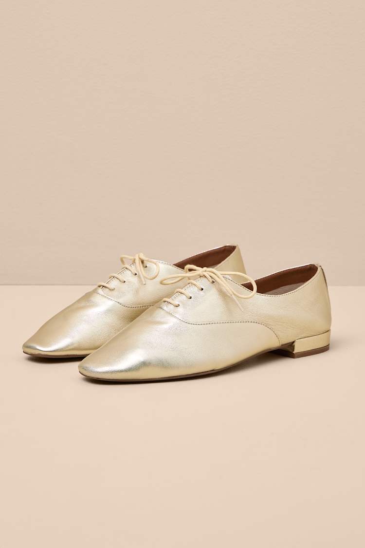 Seychelles Starlet Metallic Oxford Women's Shoes Light Gold : 8.5 M