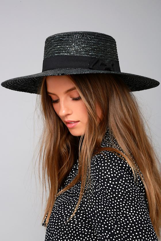 St. Tropez Black Straw Hat 4