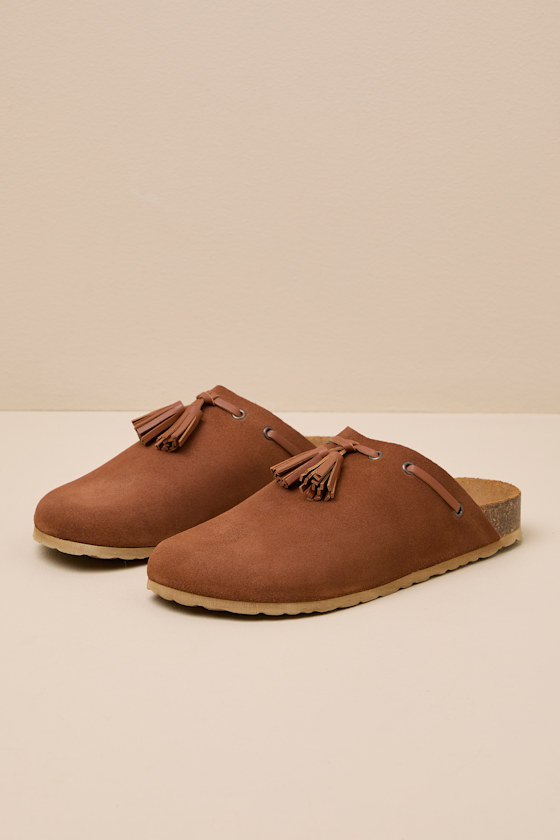 Seychelles Windswept - Brown Suede Leather Mules - Mule Slippers