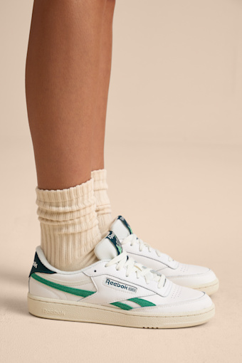 Club C Revenge Chalk and Upgrade Green Leather Sneakers 3