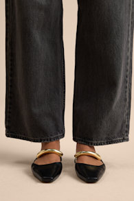 Mercer Black Mule Flats 1