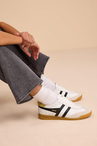 Torpedo White Multi Color Block Leather Lace-Up Sneakers 1