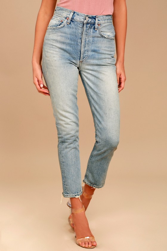 agolde high rise tapered baggy jeans