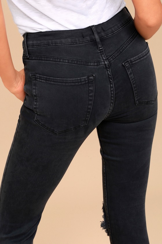 black distressed jeans womens