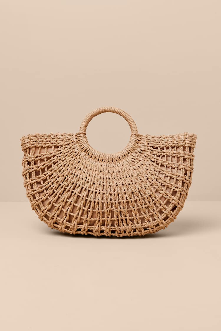 Mihaila Tan Woven Basket Tote
