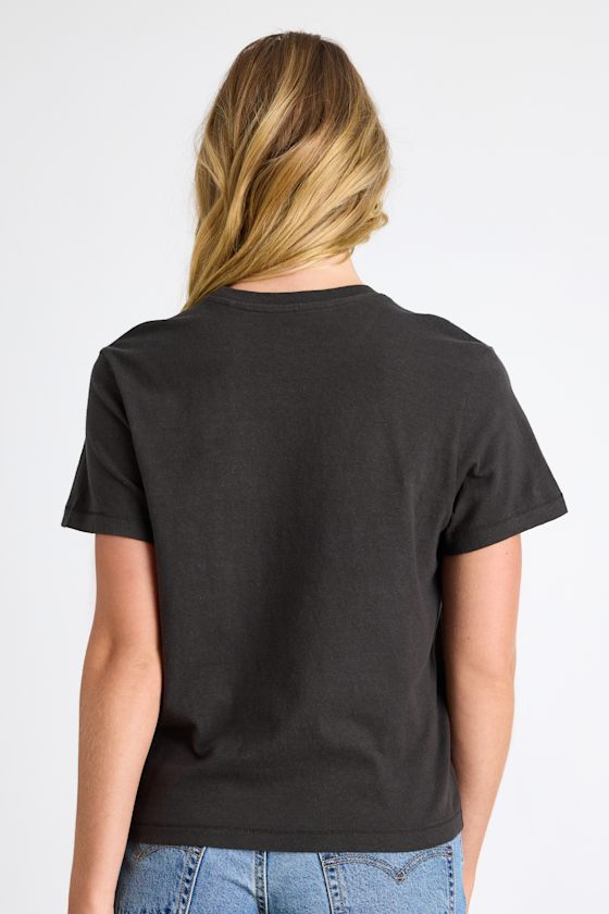 Levi's Blue Jean Baby Black Short Sleeve Cotton Graphic Tee In Animal Print