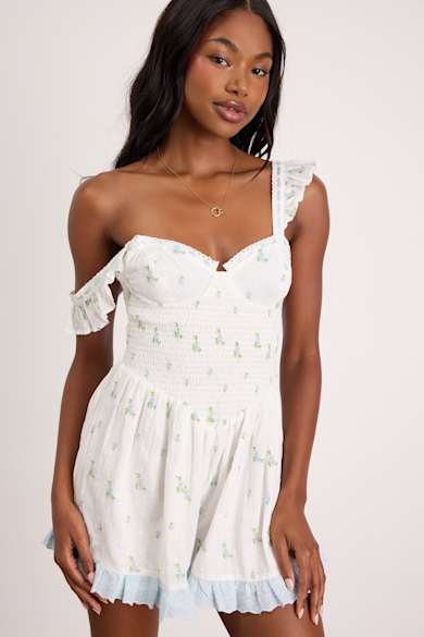 slim fit dress slacks Recycled Cotton Hearts Baby Ruffle Dress main image 1