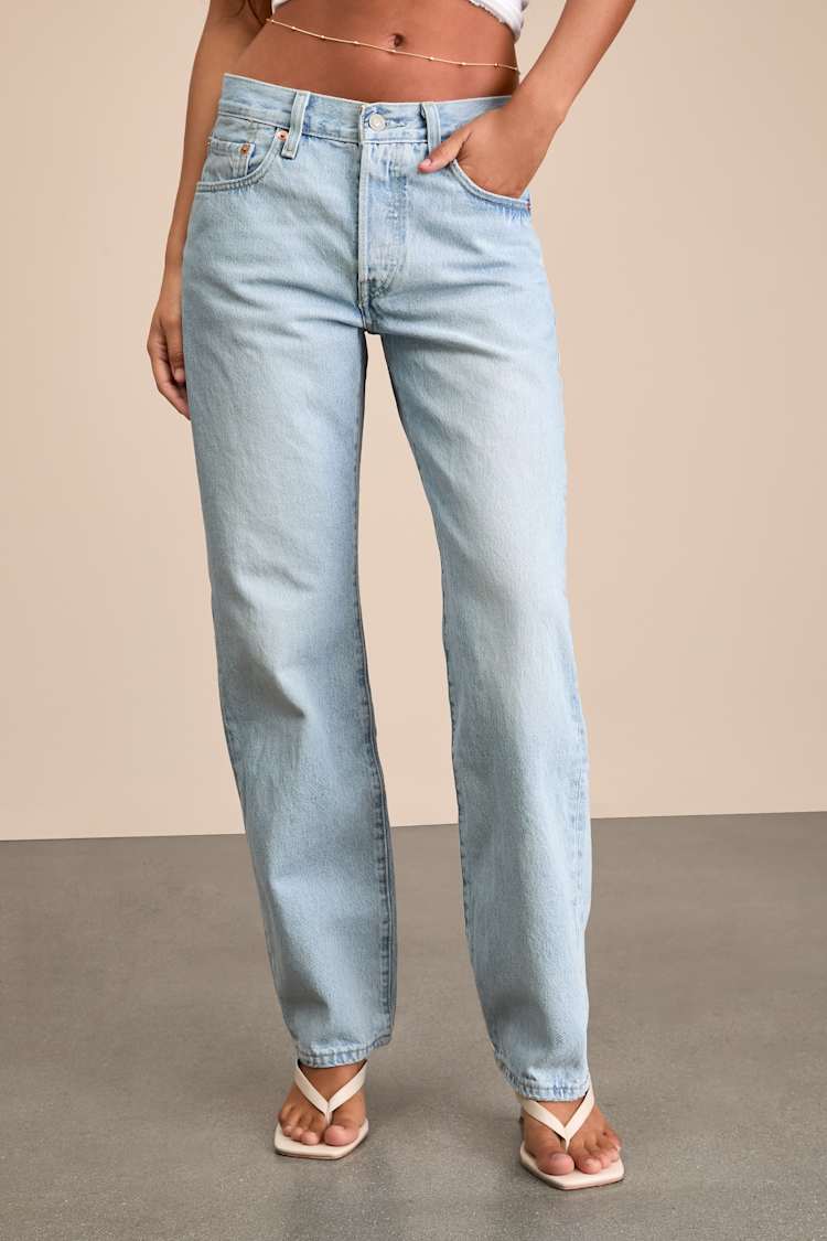 501 '90s Light Wash Mid-Rise Straight Leg Jeans