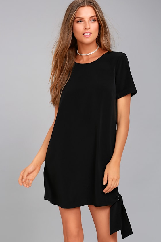 theory black shift dress