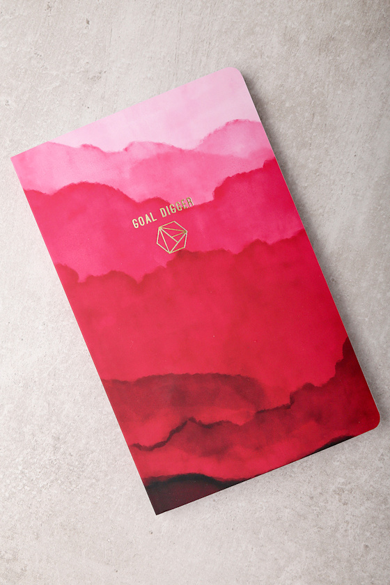 Denik Goal Digger Pink Print Layflat Lined Notebook 1