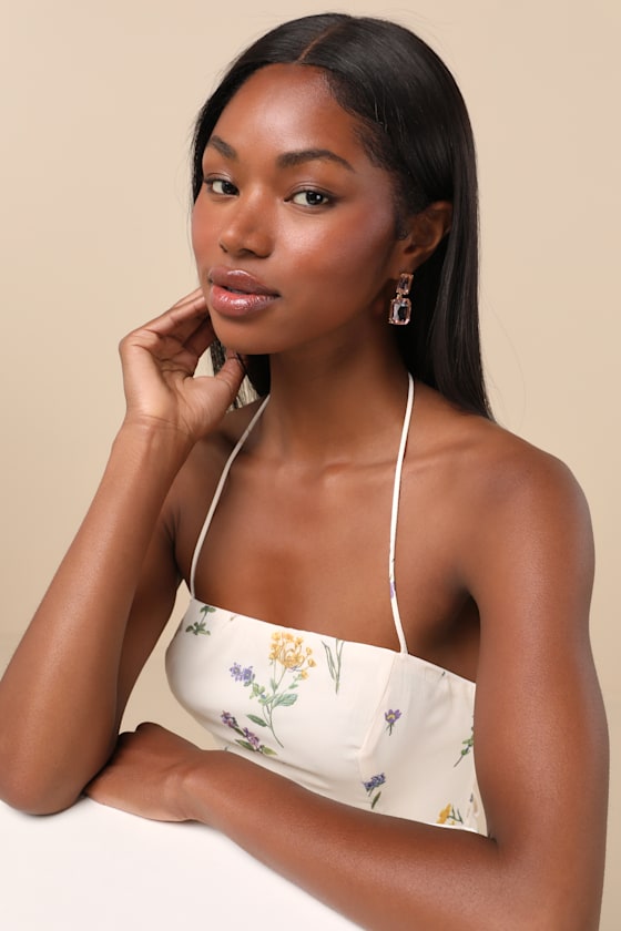 Alvilda Pink Rhinestone Drop Earrings - thumbnail 4