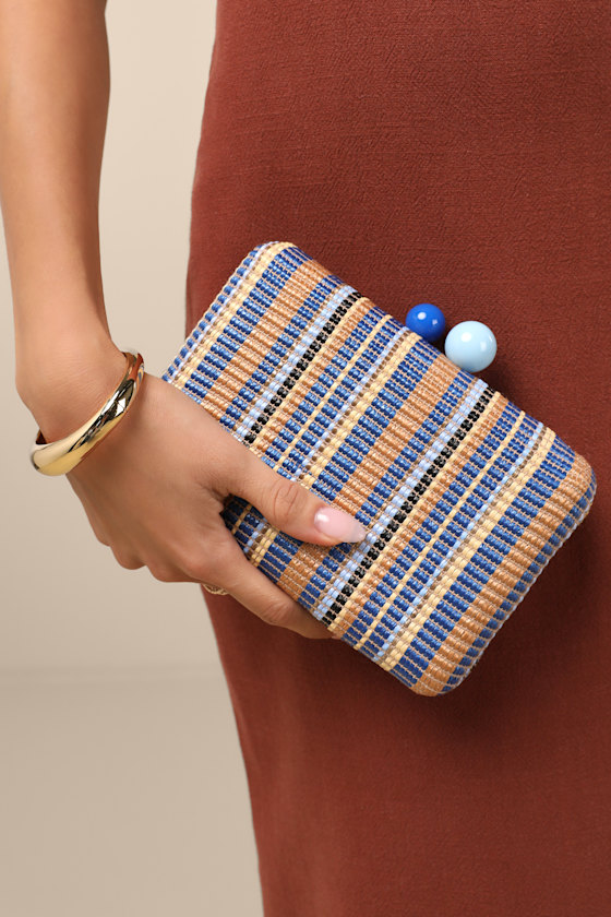 Lusso Stripe Clutch