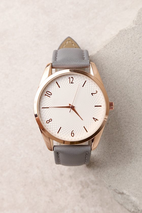 Infinity Rose Gold and Grey Watch