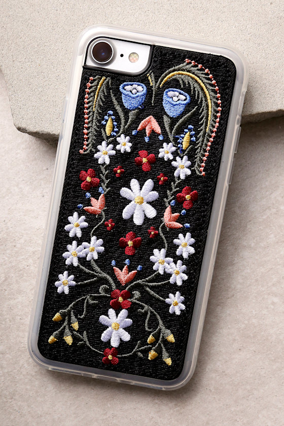 Zero Gravity Laurel Black Embroidered iPhone 7 Case 1