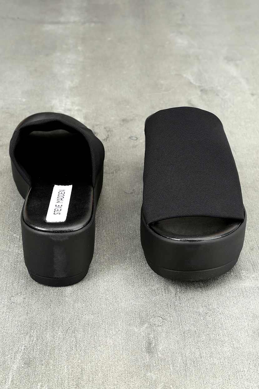 Madden Slinky 90s Black Slides Steve Madden Slinky '90s Slide