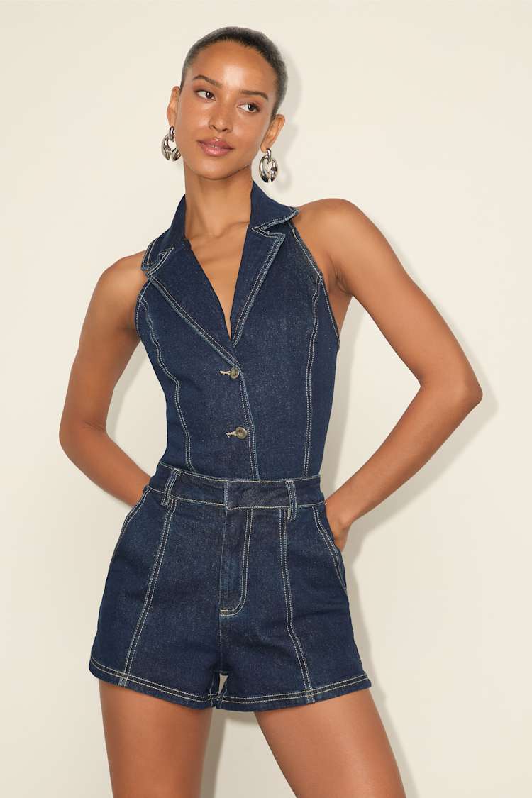 white christmas dresses Amira Denim Short (6