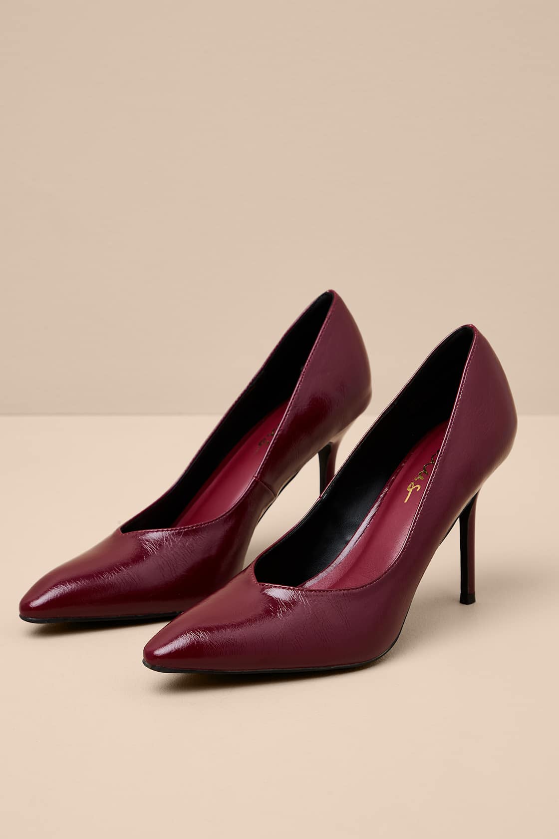 Monette Burgundy Pointed-Toe Pumps