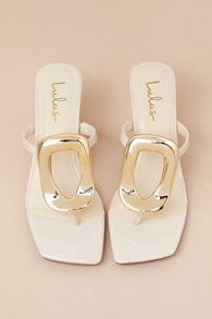 Xenia Bone Embellished Thong High Heel Sandals 4