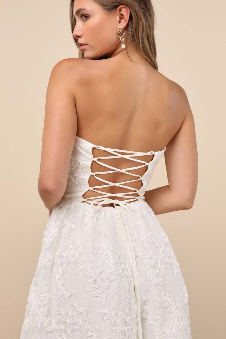 knee length dresses for ladies Meadow Lace Midi Dress main image 1