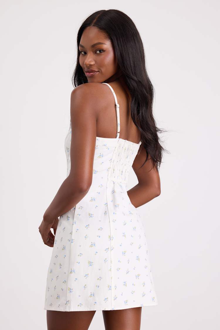 bateau neckline mini dress Short Sleeve Brown Gingham Mini Dress