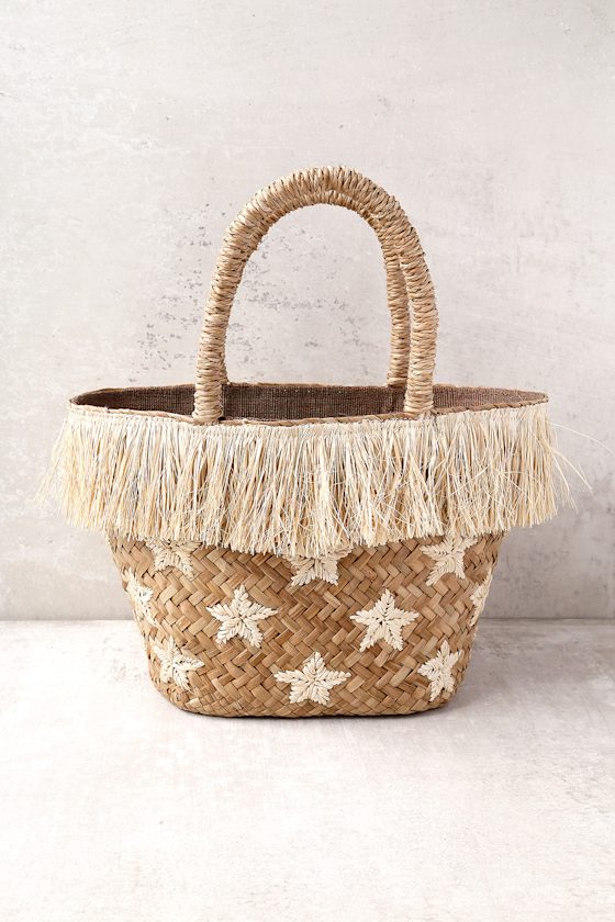 KAYU Stellar Beige Straw Basket Bag 2