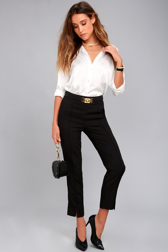 Aisha Black Trouser Pants