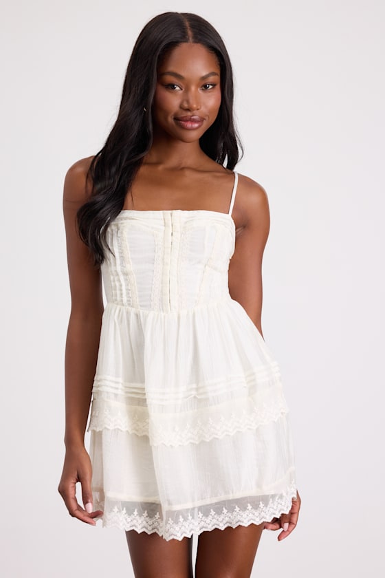 white knit dress cover up ANRABESS Crochet Knit Swim Cover Up Beach Dress main image 1