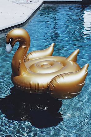 Swan Float Gold Inflatable Swan Sunnylife Swan Float Gold Pool