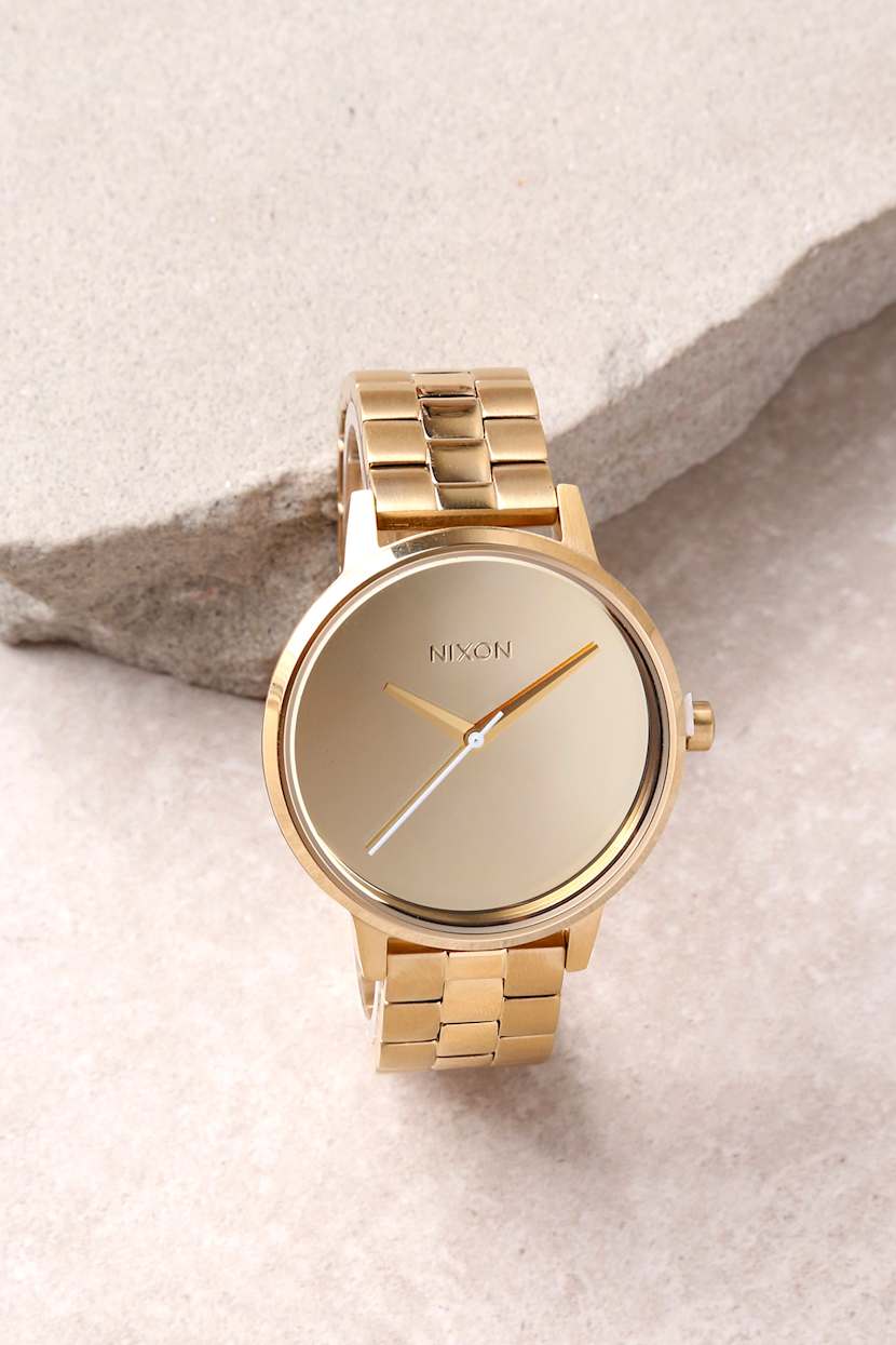 Nixon The Kensington Mirrored Light Gold Women’s Watch (Style 485582) Nixon Kensington Gold/Mirror New | Mercari main image 4