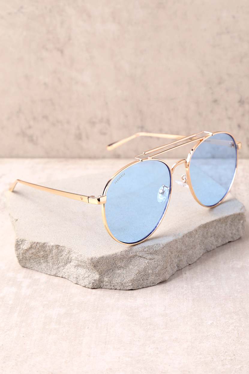 Perverse Crisp - Light Blue Sunglasses - Aviator Sunglasses  display picture 1