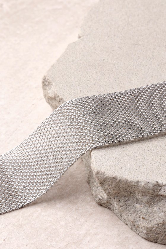 On Lock Silver Choker Necklace 1