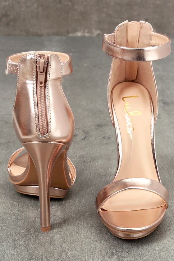 lulus rose gold heels