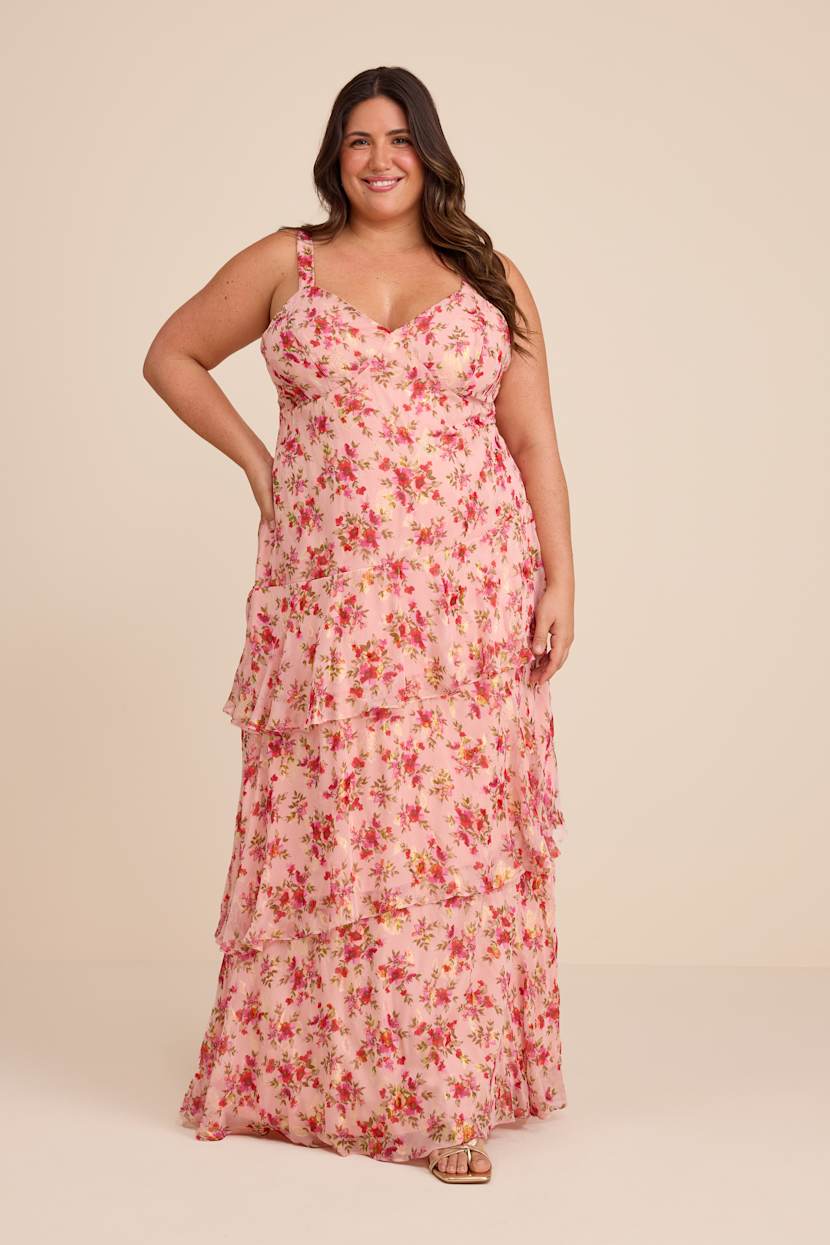 knee length dresses for ladies Petal Party Floral Lottie Maxi Dress main image 1